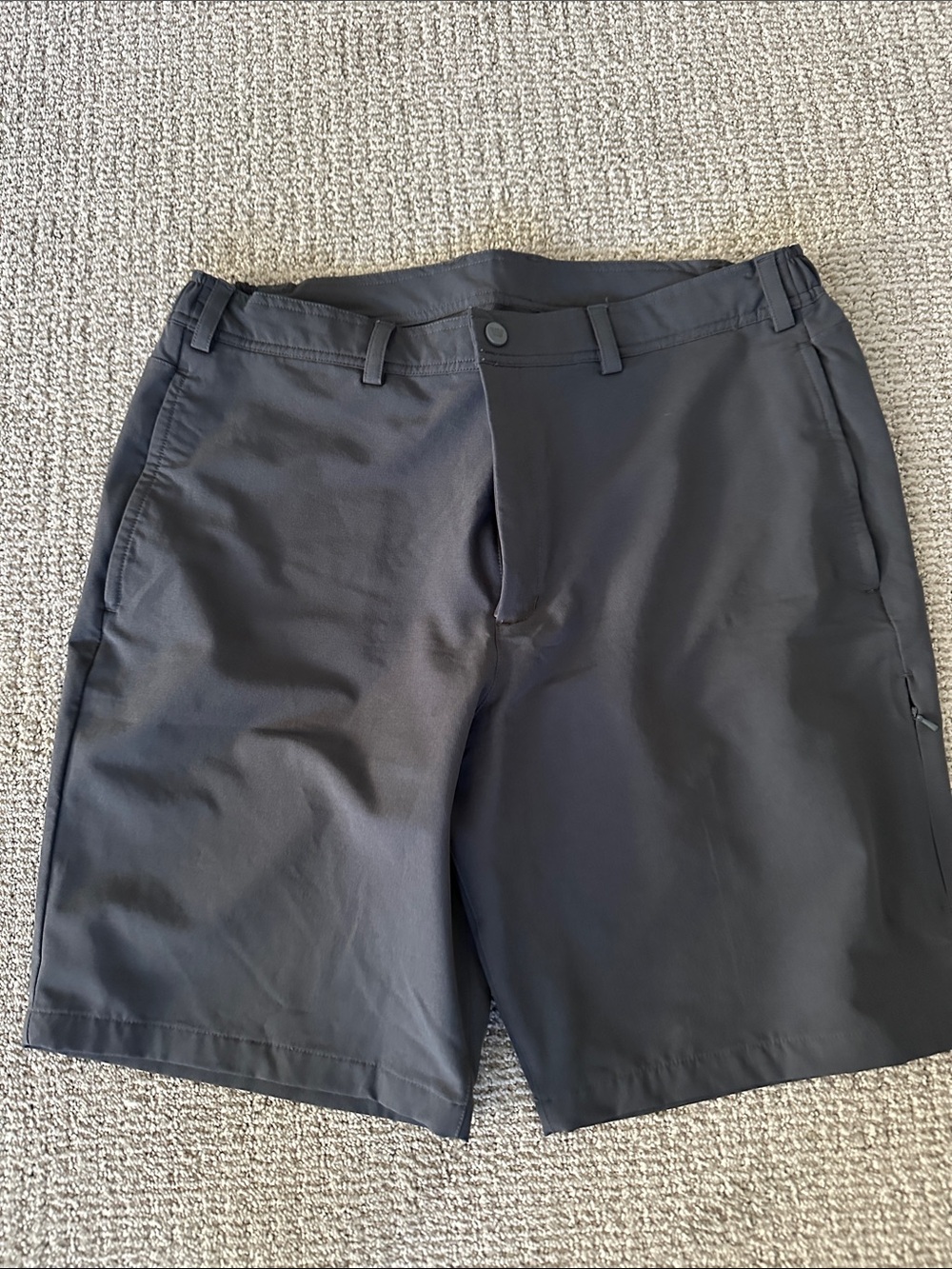 Mack Weldon Men's Grey Flat-Front Performance Shorts